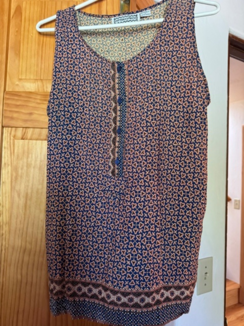 Blue , Large , Rayon beautiful blouse